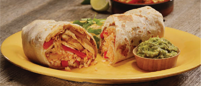 Bajio Menu - Meat Burrito - Breakfast